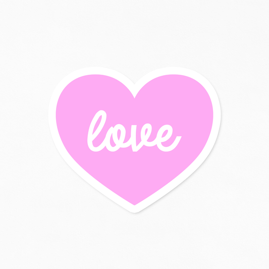 Love Heart Vinyl Sticker